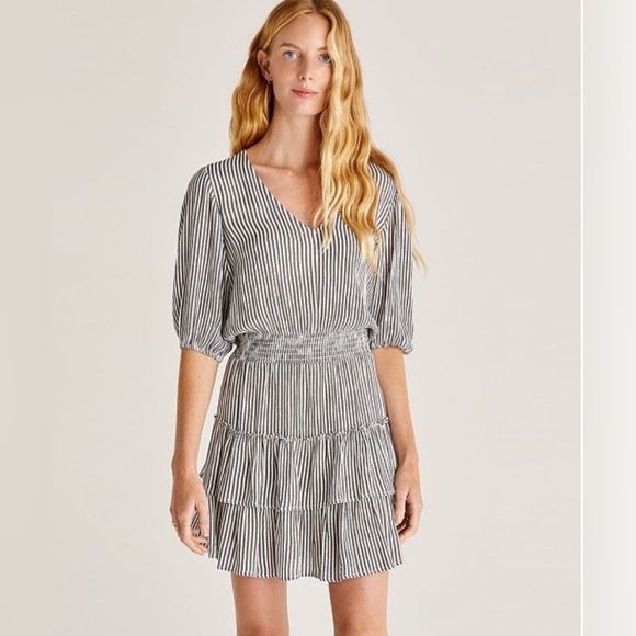 Z Supply Stella Striped Mini Dress - Size L - Picture 1 of 12